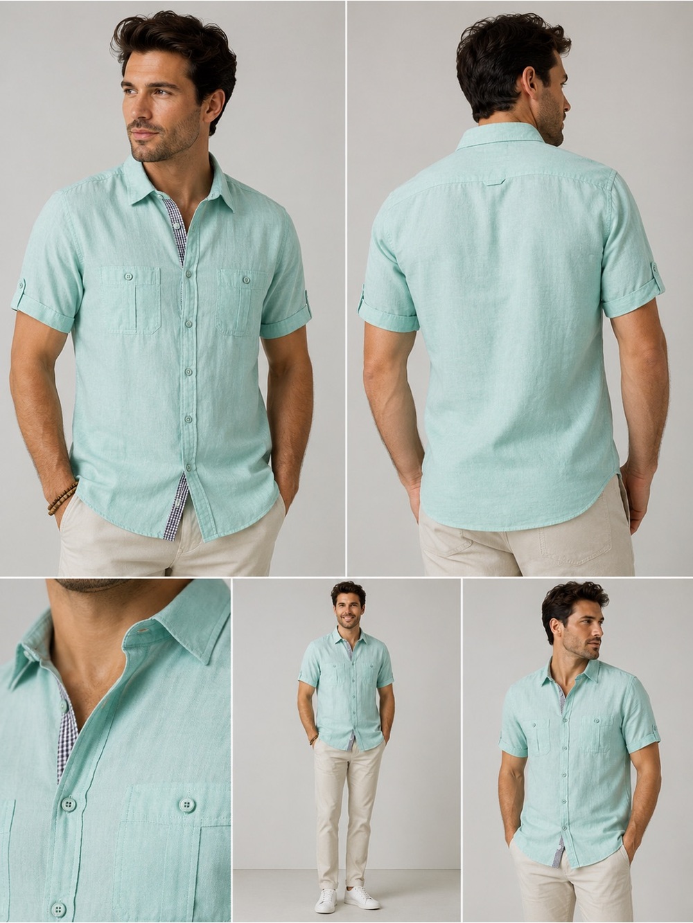 Bruno New York 100% Linen Shirt Size L – Ultra Comfortable & Breathable